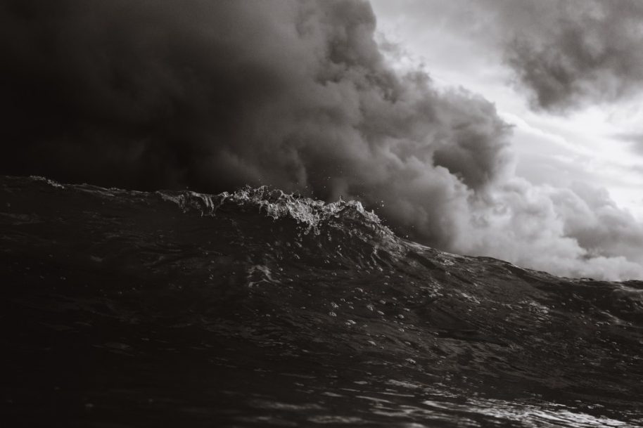 A stormy sea